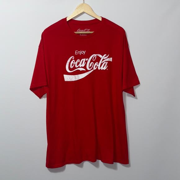Coca-Cola red short sleeve shirt mens size XL - Picture 1 of 5
